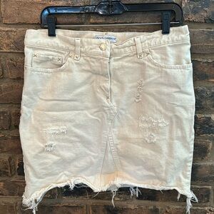 Dolce & Gabbana distressed denim skirt